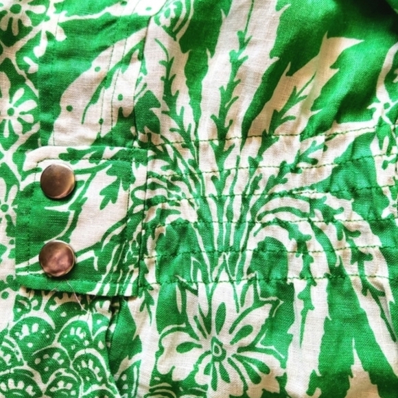 Berek Designed Linen Jacket • Botanical Print • Statement Detail • Size L - Picture 13 of 15